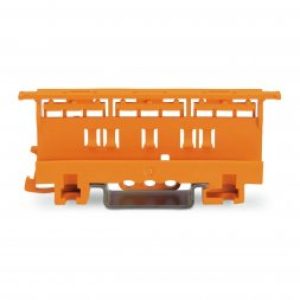 Suport de montaj; Seria 221 - 4 mm²; pt mont. pe şină DIN 35/montare cu şurub; portocaliu
