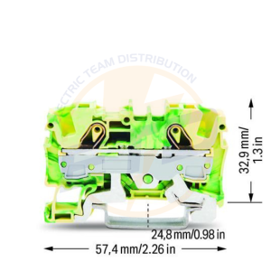 Clema sir Wago de trecere cu 2 conductori; 6mmp, verde/galben, TOPJOB: 2006-1207