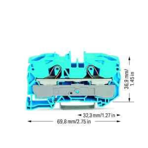 Clema sir Wago de trecere cu 2 conductori; 16mm²,albastru ,TOPJOB : 2016-1204