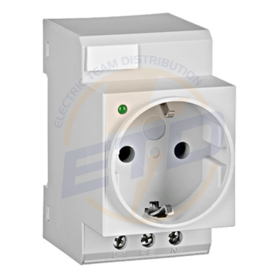 Priza modulara SCHUKO sina DIN, 2P+N, 16A cu LED Priza modulara SCHUKO sina DIN, 2P+N, 16A cu LED
