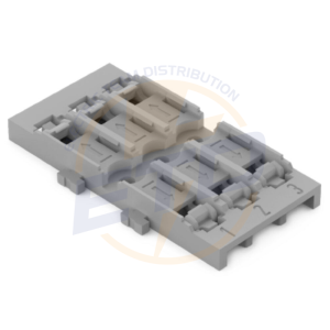 Suport de montare; 3 cai; pt conector in linie cu parghie; pentru montare cu surub; gri