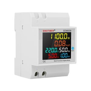 Contor monofazat de energie electrica Sinotimer 250-450V 100A display led functie resetare iluminat SDM009-380