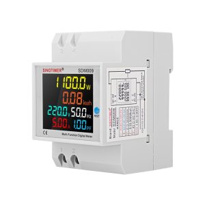 Contor monofazat de energie electrica Sinotimer 40-300V 100A display led functie resetare iluminat SDM009-220