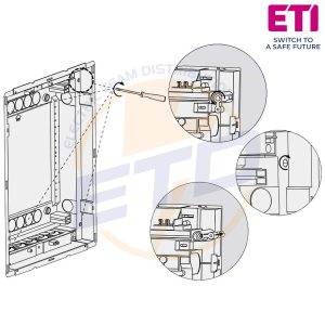 Tablou multimedia incastrat ETI ECG70H MEDIA-I cu montaj in pereti casetati