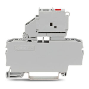 Clema sir port fuzibil cu 2 conductori 2,5 mmp cu siguranţă fuz. lentă, indic. cu LED, WAGO 2002-1611/1000-541
